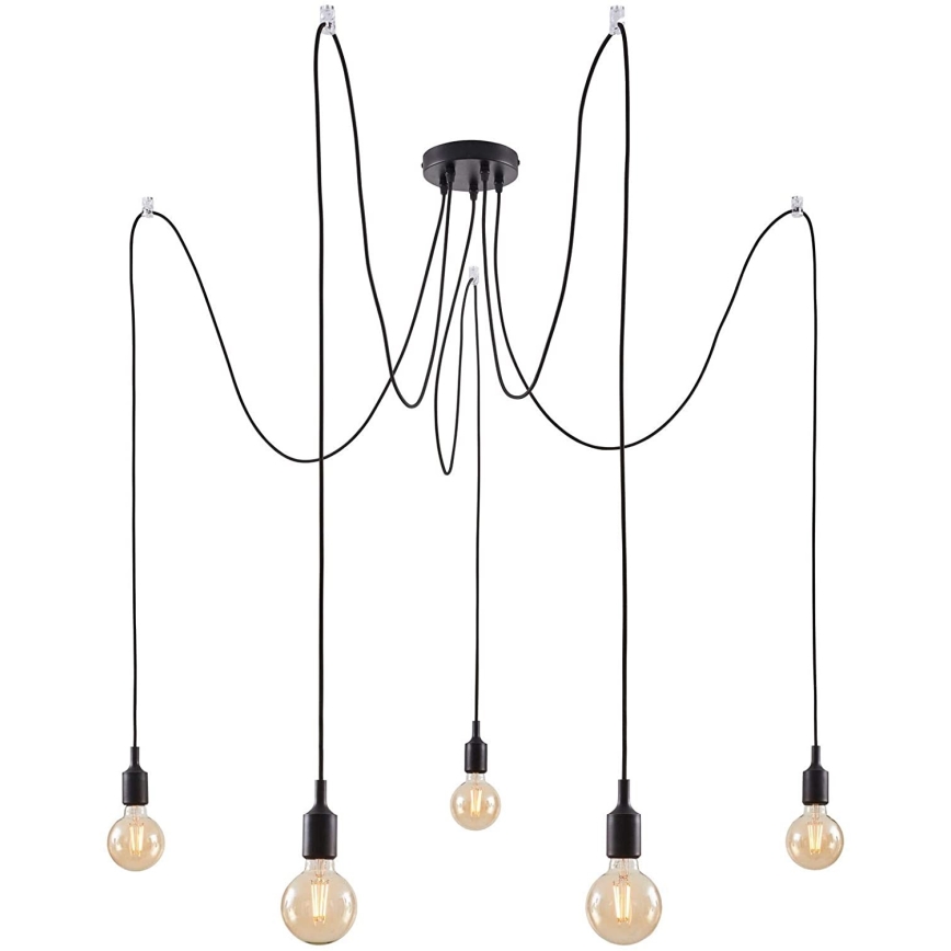 Paulmann 50389 - Ljuskrona med textilsladd NEORDIC 5xE27/20W/230V spindel
