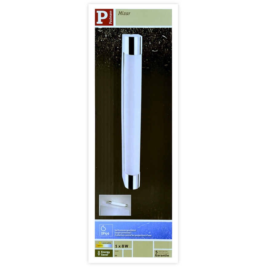 Paulmann 70360 -  1xG5/8W IP44 Badrum spegelbelysning MIZAR 230V