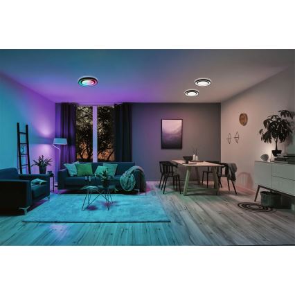 Paulmann 70544 - LED RGBW/22W Dimbar taklampa RAINBOW 230V 3000-6500K + fjärrkontroll