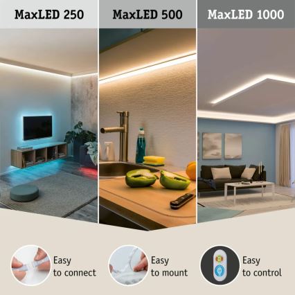Paulmann 70623 - LED/10W IP44 Ljusreglerad badrum list MAXLED 1,5 m 2700-6500K 230V + fjärrkontroll