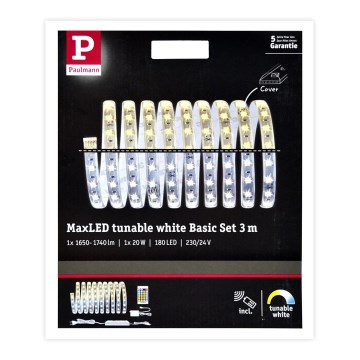 Paulmann 70624 - LED/20W Dimbar remsa MAXLED 3m 230V + fjärrkontroll