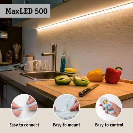 Paulmann 70627 - LED RGB/18W IP44 Dimbar badrumremsa MAXLED 1,5 m 230V + fjärrkontroll