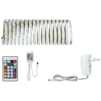 Paulmann 70697 - LED RGBW/10,5W Ljusreglerad list DIGITAL 4,8m 230V + fjärrkontroll