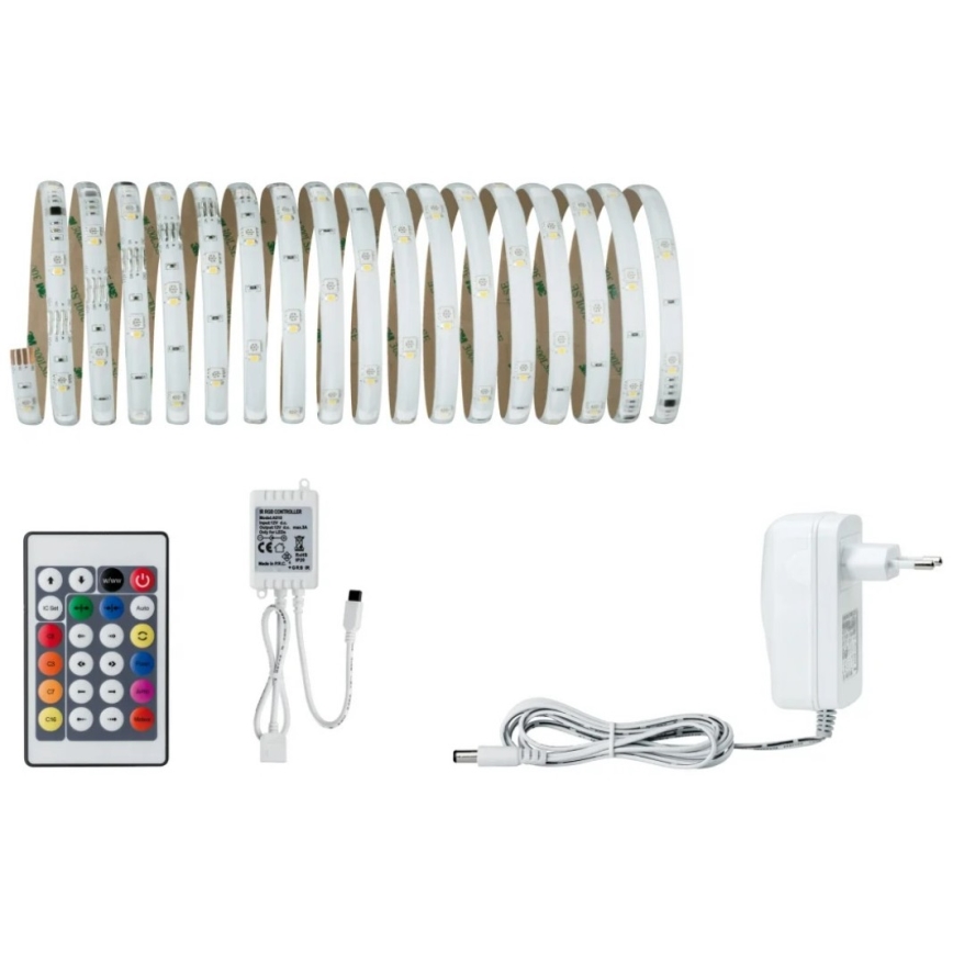 Paulmann 70697 - LED RGBW/10,5W Ljusreglerad list DIGITAL 4,8m 230V + fjärrkontroll