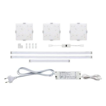 Paulmann 70710 - KIT 3xLED/3,3W Möbelbelysning med en sensor SOFTPAD 230V 2700K