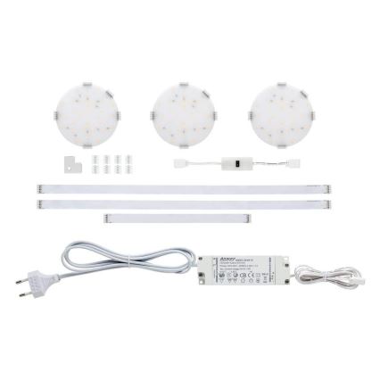 Paulmann 70711 - KIT 3xLED/2,8W Möbelbelysning med en sensor SOFTPAD 230V 2700K
