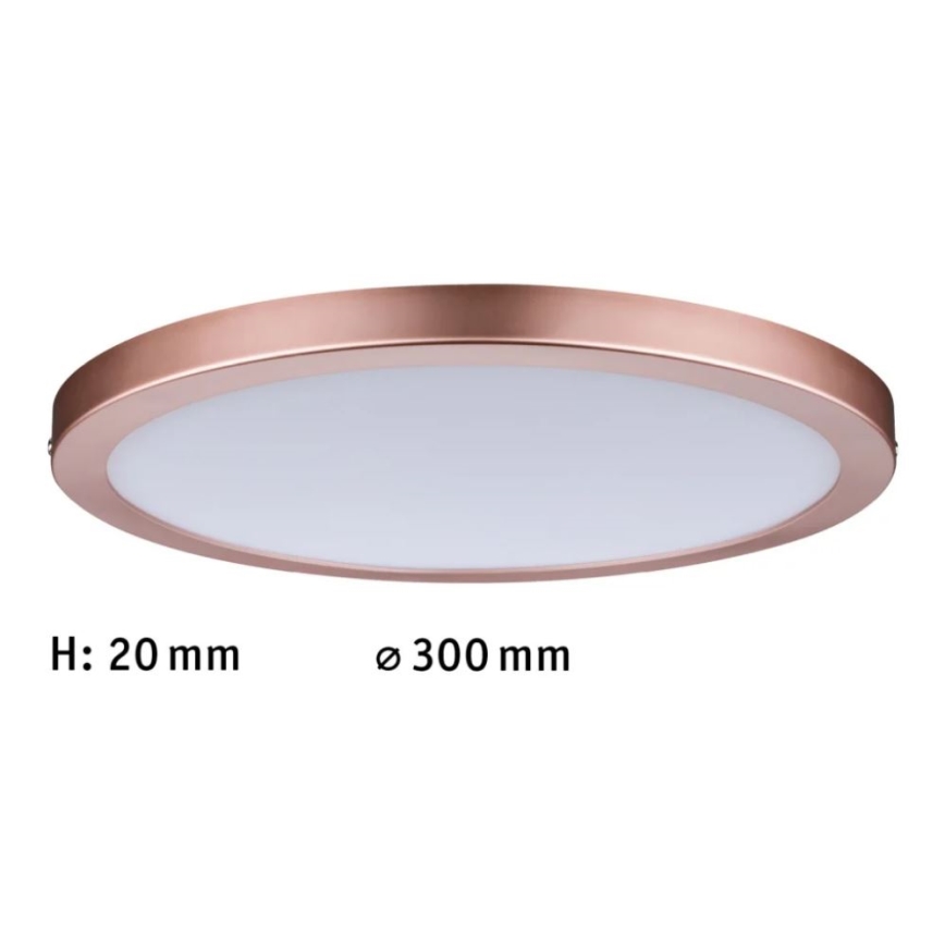 Paulmann 70872 - LED/22W Ljusreglerad panel ATRIA 230V 2700K diameter 30 cm Roséguld