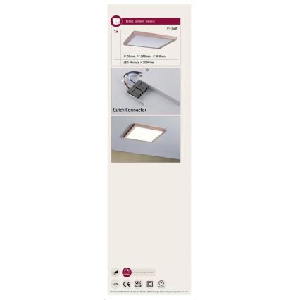 Paulmann 70873 - LED/24W Ljusreglerad panel ATRIA 230V 2700K 30x30 cm Roséguld