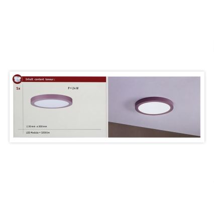 Paulmann 70989 - LED/22W Taklampa  ABIA 230V lila