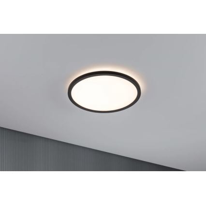 Paulmann 70998 - LED/16W Fäst panel ATRIA 230V 3000K diameter 29,3 cm svart