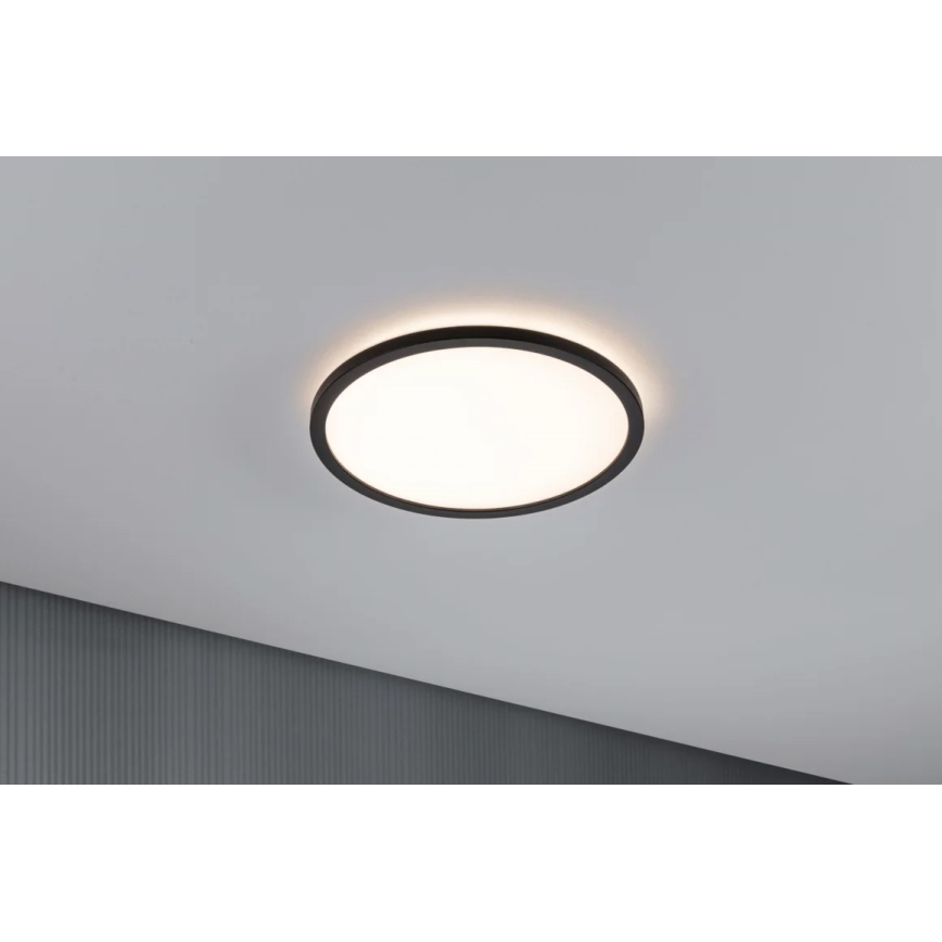 Paulmann 70998 - LED/16W Fäst panel ATRIA 230V 3000K diameter 29,3 cm svart