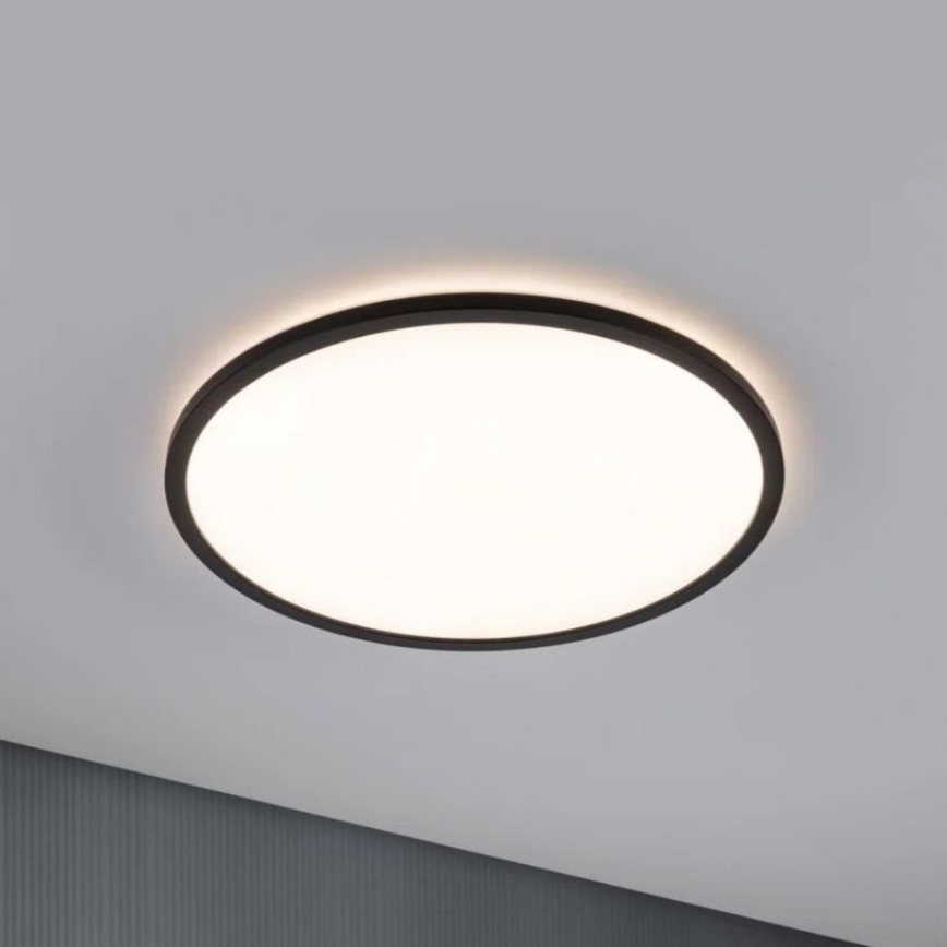 Paulmann 70999 - LED/22W Ljusreglerad panel ATRIA 230V 3000K diameter 42 cm svart