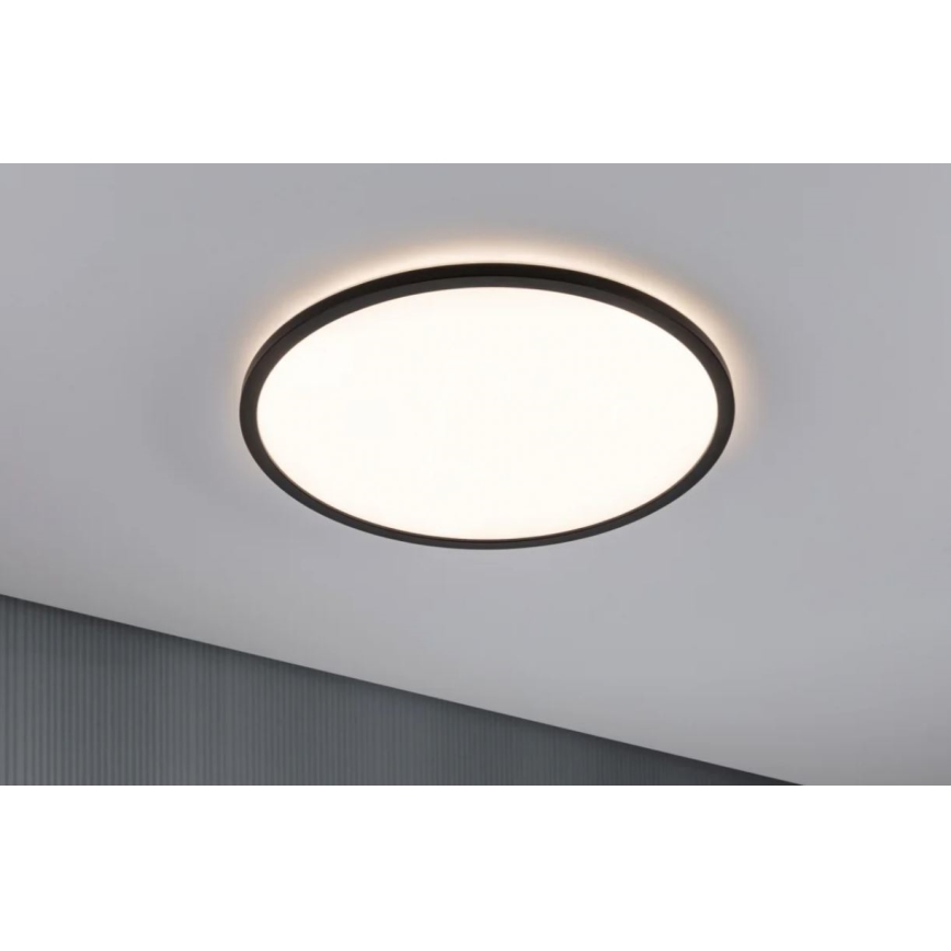 Paulmann 70999 - LED/22W Ljusreglerad panel ATRIA 230V 3000K diameter 42 cm svart