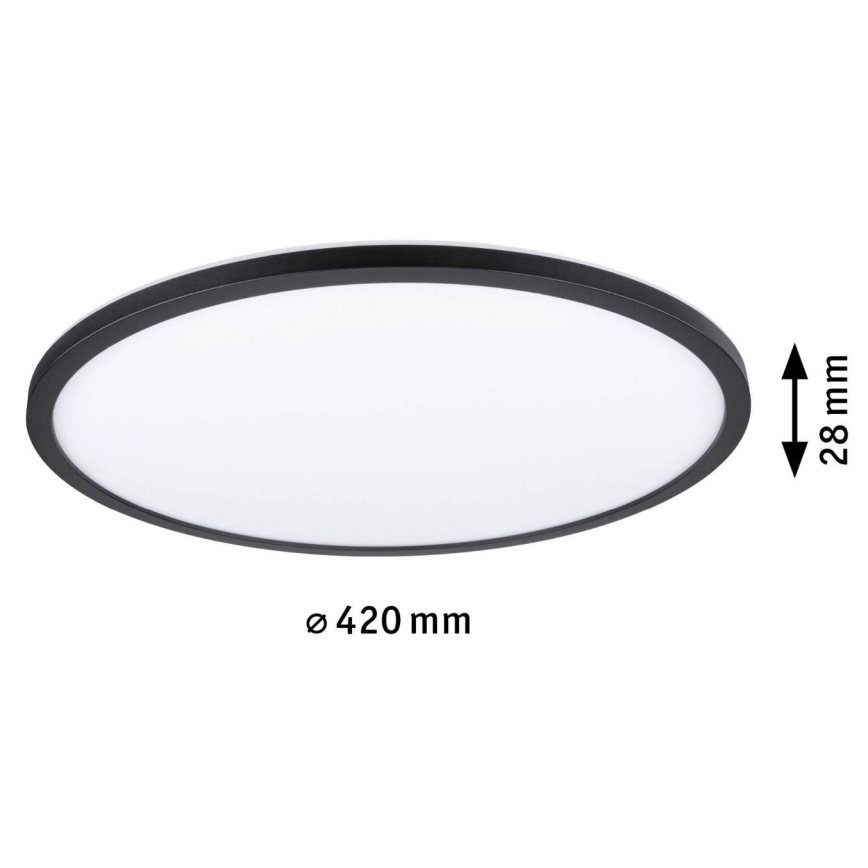 Paulmann 70999 - LED/22W Ljusreglerad panel ATRIA 230V 3000K diameter 42 cm svart