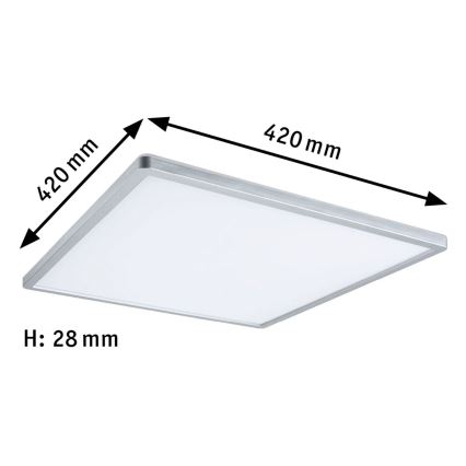 Paulmann 71009 - LED/22W Ljusreglerad panel ATRIA 230V 4000K 42x42 cm matt krom