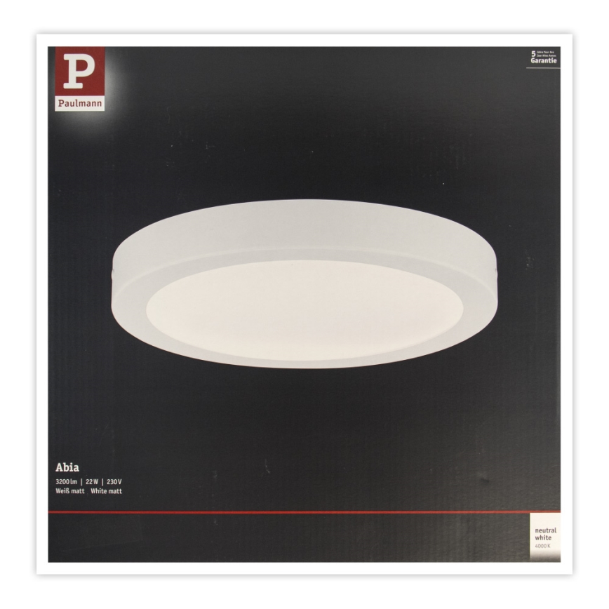Paulmann 71021 - LED/22W Taklampa ABIA 230V vit