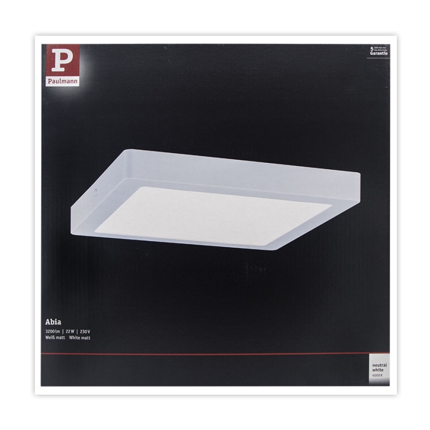Paulmann 71022 - LED/22W Taklampa ABIA 230V vit