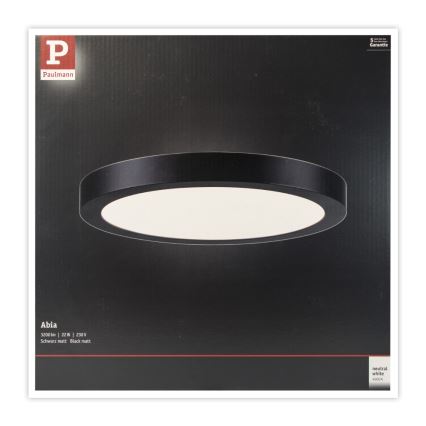 Paulmann 71025 - LED/22W Taklampa ABIA 230V svart