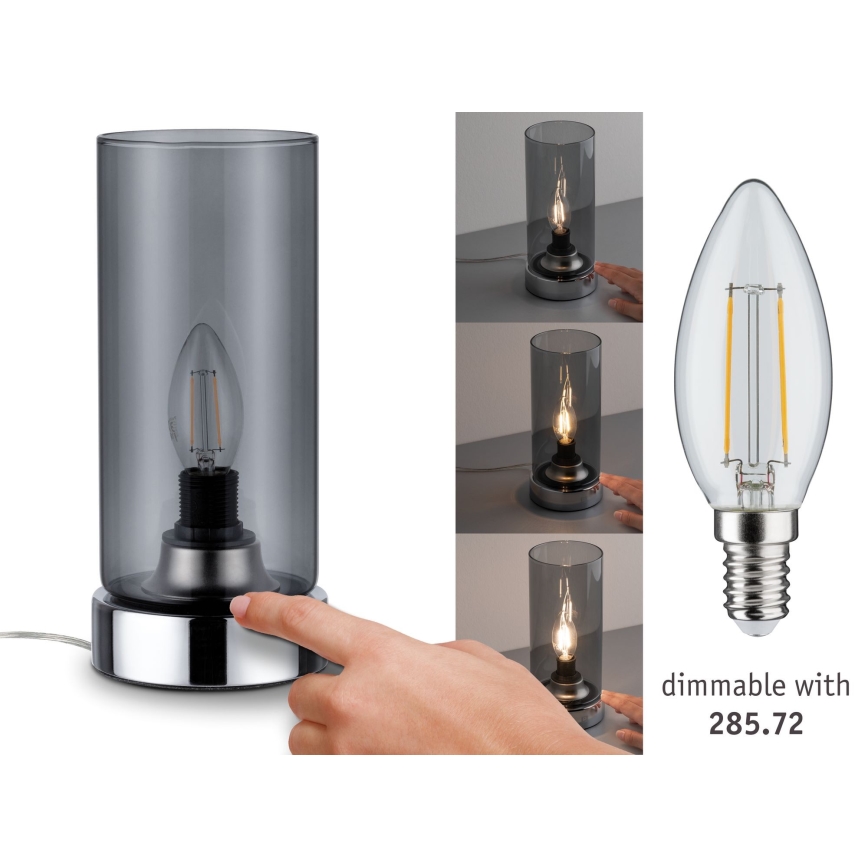 Paulmann 77056 - 1xE14/20W Dimbar touch bordslampa PINJA 230V