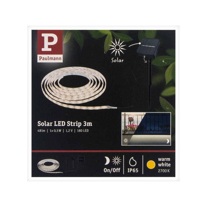 Paulmann 78896 - LED/0,3W IP44 Solcell list 3m 1,2V 1000 mAh