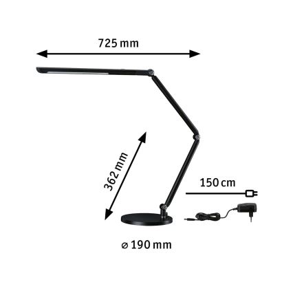 Paulmann 78912 - LED/10,6W Ljusreglerad bordslampa FLEXBAR 230V 3000/4000/6500K