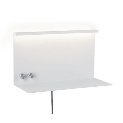 Paulmann 78919 - LED/4,5W Ljusreglerad belysning med hylla och USB + LED/1,6W 230V