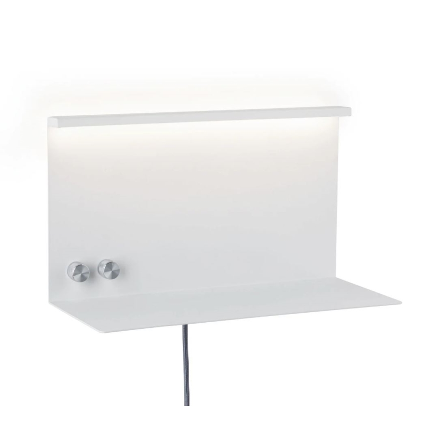 Paulmann 78919 - LED/4,5W Ljusreglerad belysning med hylla och USB + LED/1,6W 230V