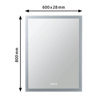 Paulmann 78951 - LED/22W IP44 Ljusreglerad badrum uppvärmd spegel med en bakgrundsbelyst 230V
