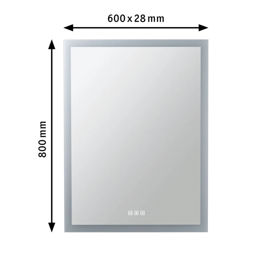 Paulmann 78951 - LED/22W IP44 Ljusreglerad badrum uppvärmd spegel med en bakgrundsbelyst 230V