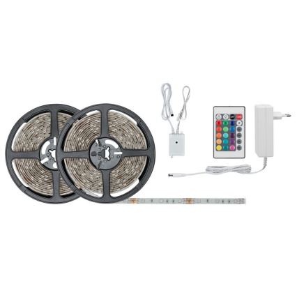 Paulmann 78980 - LED RGB/28W Dimbar ljusslinga SIMPLED 10m 230V + Fjärrstyrd