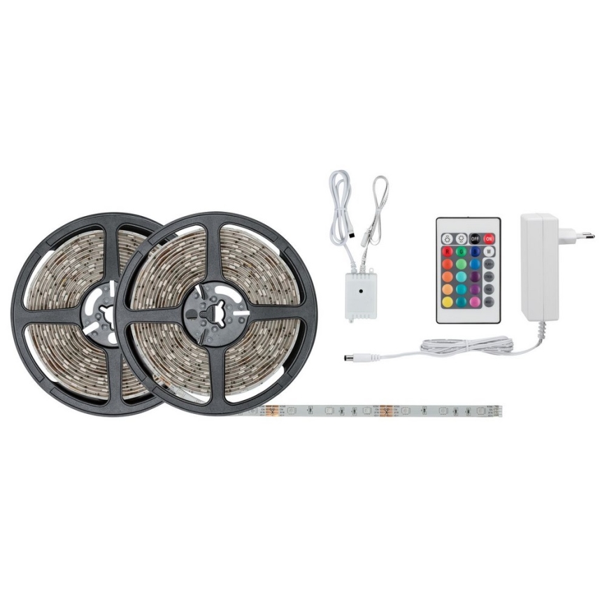 Paulmann 78980 - LED RGB/28W Dimbar ljusslinga SIMPLED 10m 230V + Fjärrstyrd