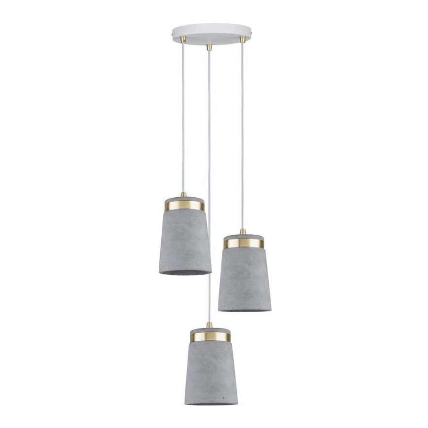 Paulmann 79627 - Ljuskrona med snöre NORELL 3xE27/20W/230V betong