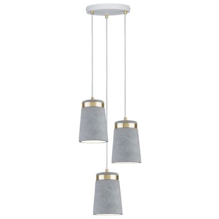 Paulmann 79627 - Ljuskrona med snöre NORELL 3xE27/20W/230V betong