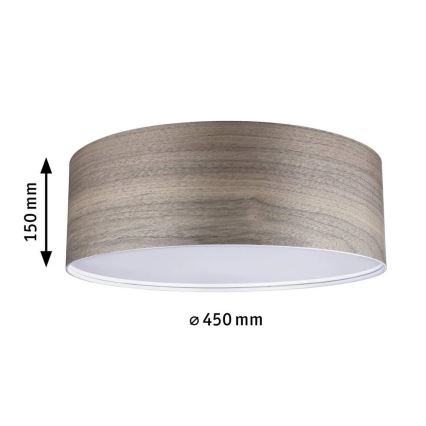 Paulmann 79687 - 3xE27/20W Taklampa NEORDIC LISKA 230V valnöt