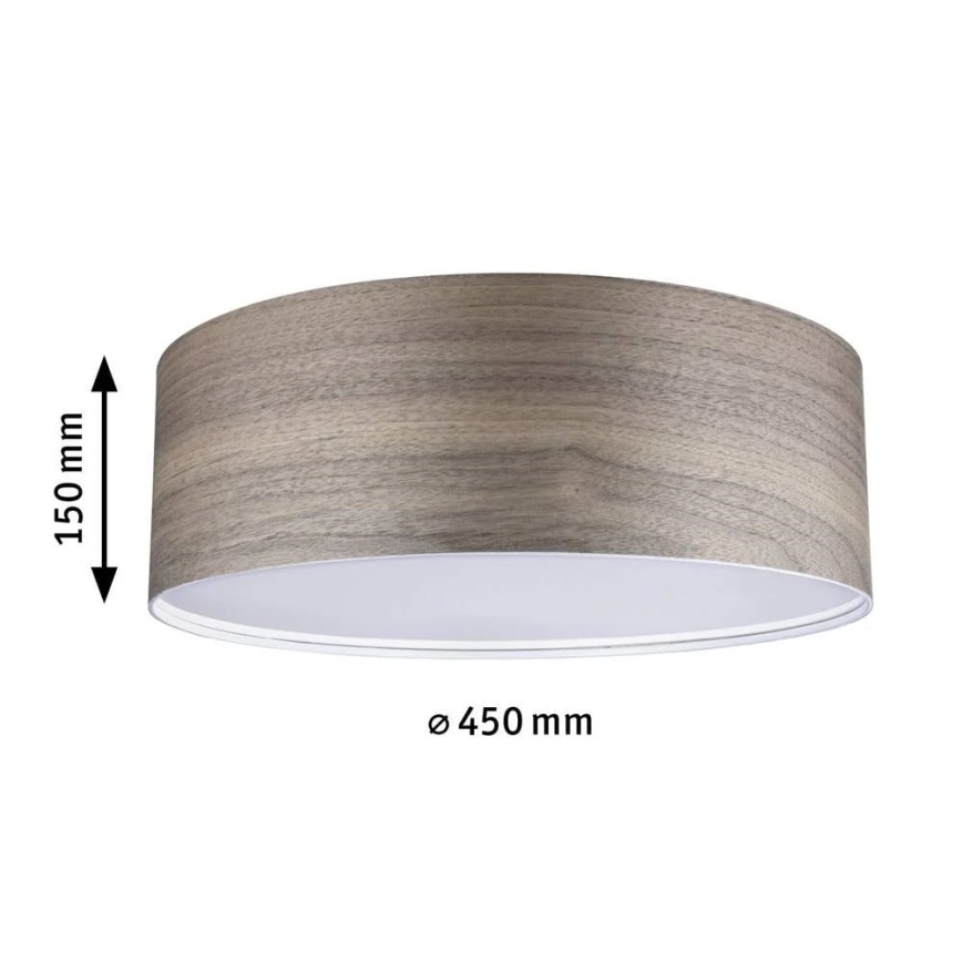 Paulmann 79687 - 3xE27/20W Taklampa NEORDIC LISKA 230V valnöt