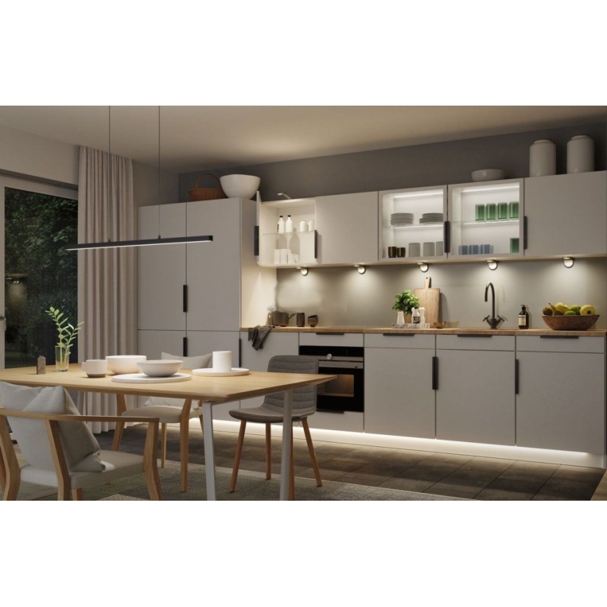 Paulmann 79693 - LED/42W Ljusreglerad ljuskrona på snöre LENTO 230V svart
