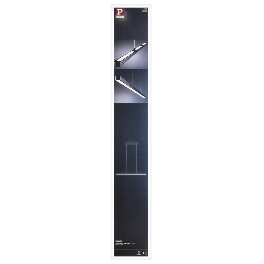 Paulmann 79693 - LED/42W Ljusreglerad ljuskrona på snöre LENTO 230V svart
