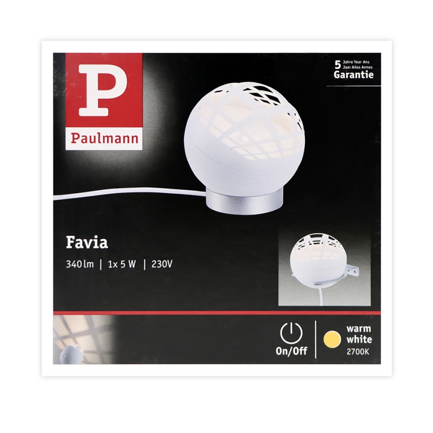 Paulmann 79697 - LED/5W Bordslampa  FAVIA 230V