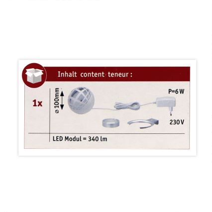 Paulmann 79697 - LED/5W Bordslampa  FAVIA 230V