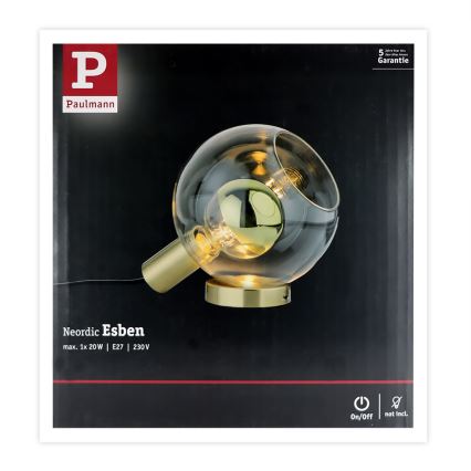 Paulmann 79727 - 1xE27/20W Bordslampa  ESBEN 230V