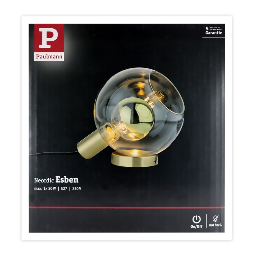Paulmann 79727 - 1xE27/20W Bordslampa  ESBEN 230V