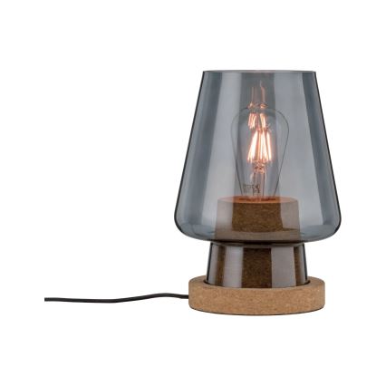 Paulmann 79736 - 1xE27/20W Bordslampa IBEN 230V rökfärgad