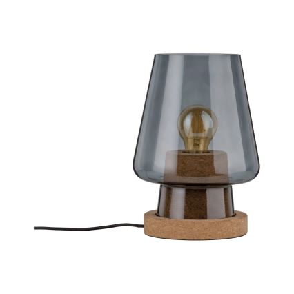 Paulmann 79736 - 1xE27/20W Bordslampa IBEN 230V rökfärgad