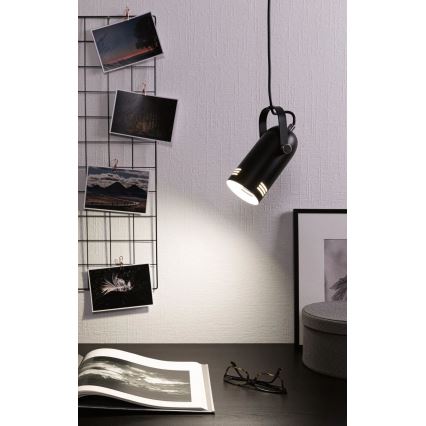 Paulmann 79766 - 1xE27/15W Takpendel med kabel LAVEA 230V svart