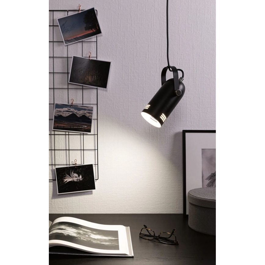 Paulmann 79766 - 1xE27/15W Takpendel med kabel LAVEA 230V svart