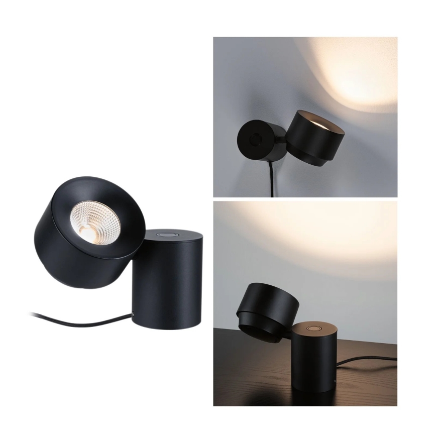 Paulmann 79776 - LED/3W Ljusreglerad vägglampa 2i1 PURIC PANE 230V