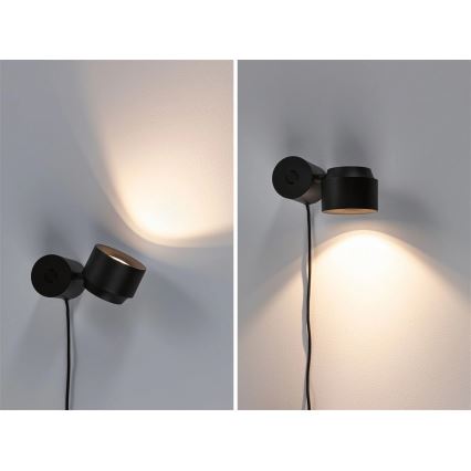 Paulmann 79776 - LED/3W Ljusreglerad vägglampa 2i1 PURIC PANE 230V