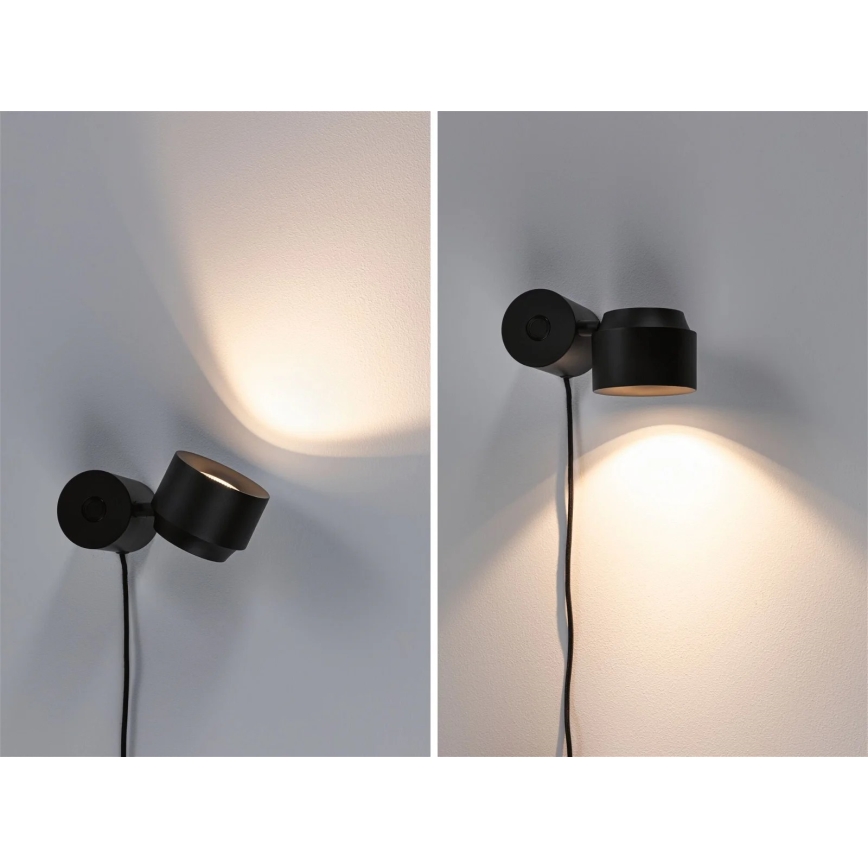 Paulmann 79776 - LED/3W Ljusreglerad vägglampa 2i1 PURIC PANE 230V