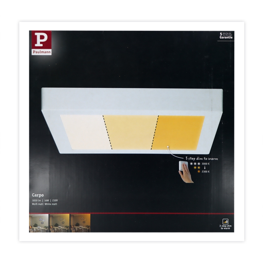 Paulmann 79801 - LED/13W Taklampa CARPO 230V 2300/2500/3000K