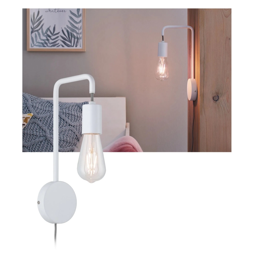 Paulmann 79811 - 1xE27/40W Vägglampa CALVANI 230V vit